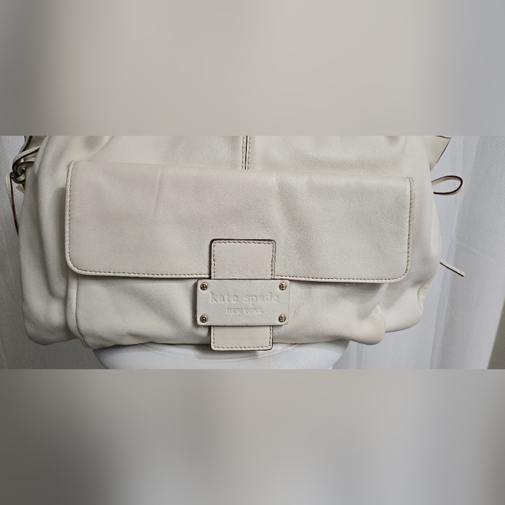 EUC RARE Kate Spade Greta Court Glitter Ina Satchel In Cream - Picture 2 of 12